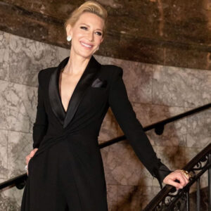 Cate Blanchett arrives at Ralph's Club. Photo @ralphlauren