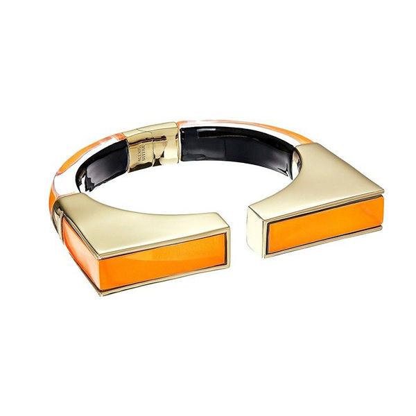 Alexis Bittar Hinged Orange Bracelet