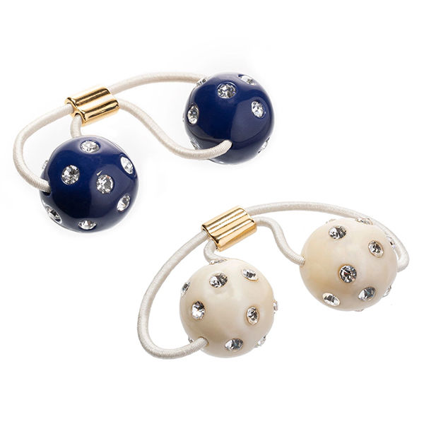 Pair of Crystal Dotted Hair Accessories by Jewelry Designer Lele Sadoughi