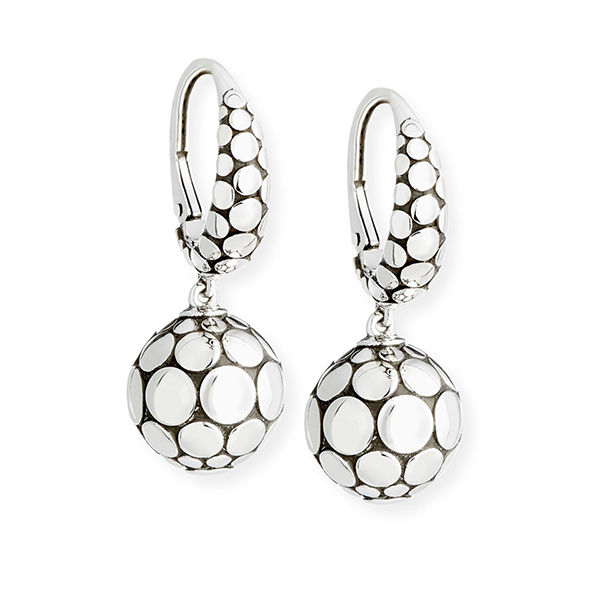 John Hardy Dot Sterling Silver Drop Earrings