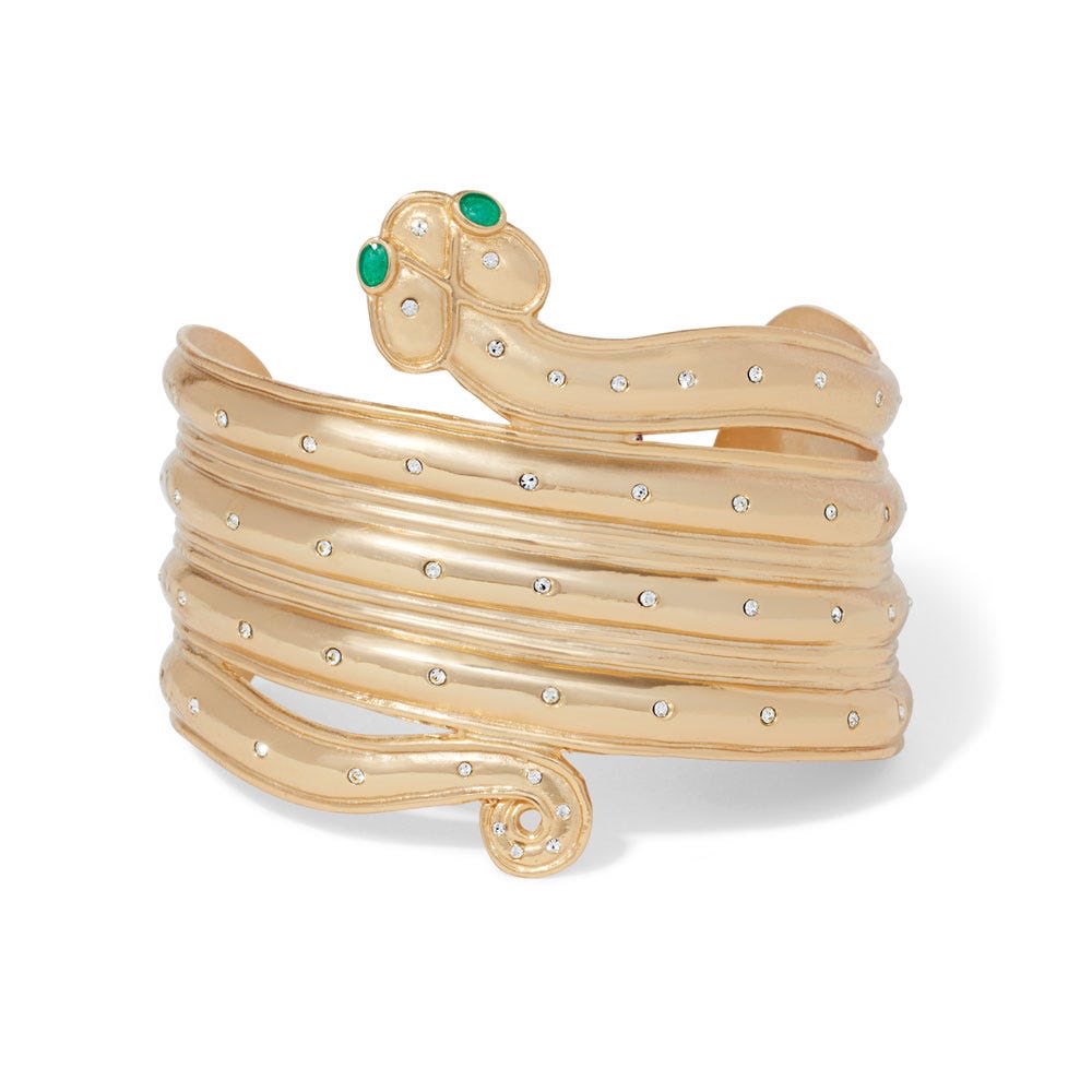 Erte-inspired Serpent Cuff